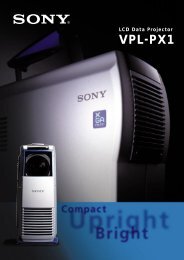 Features Bright, Upright and Compact. The Sony VPL-PX1 LCD ...