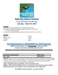Bulls Bay Nature Festival Pre-Registration is REQUIRED For All ...
