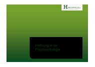 Hoffnung in der Psychoonkologie - Tumorzentrum Berlin-Buch