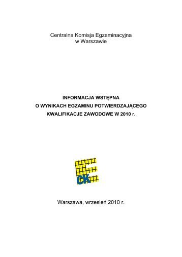 Egzamin potwierdzajÄcy kwalifikacje zawodowe - Czerwiec 2010