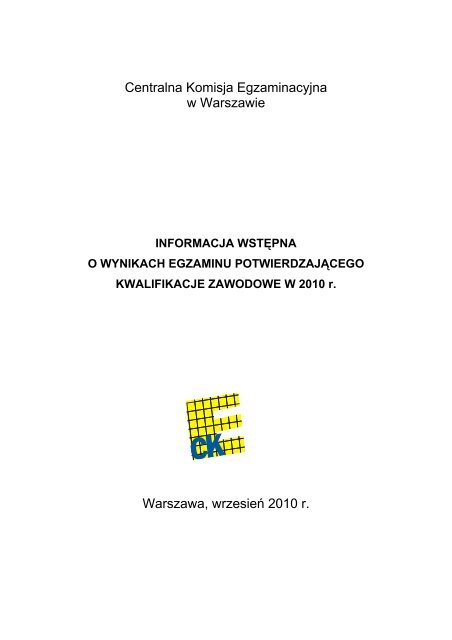 Egzamin potwierdzajÄcy kwalifikacje zawodowe - Czerwiec 2010