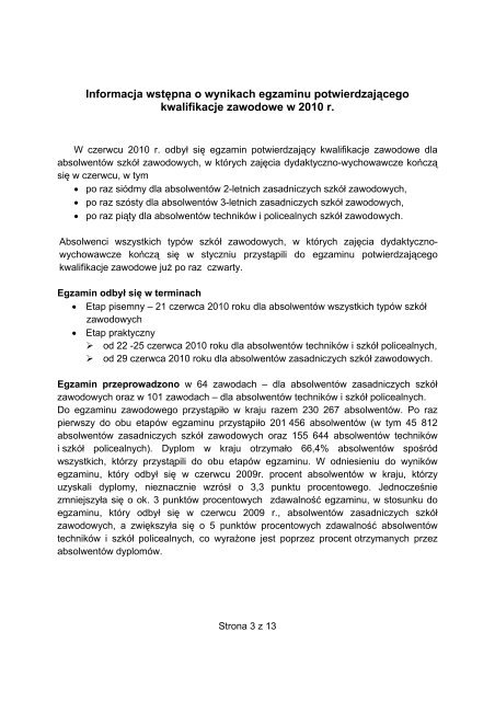 Egzamin potwierdzajÄcy kwalifikacje zawodowe - Czerwiec 2010