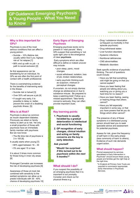 Emerging Psychosis When To Worry About >> Early Detection Of Psychosis Iris Emerging Psychosis When To Worry About >> Early Detection Of Psychosis Iris
