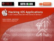 Hacking iOS Applications - Reverse Engineering Mac OS X