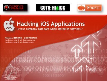 Hacking iOS Applications - Reverse Engineering Mac OS X