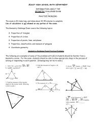 Geometry Challenge Exam Example - Jesuit High School