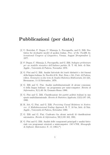 Pubblicazioni (per data) - Metodi e Modelli matematici per le scienze ...