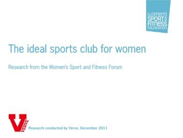 The ideal sports club for women - Women's Sport and Fitness ...