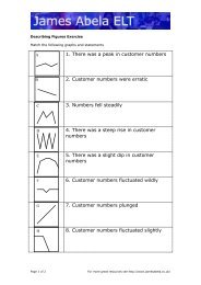 Match the following graphs and statements - James Abela ELT