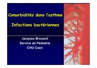 ComorbiditÃ©s dans l'asthme - Infections bactÃ©riennes