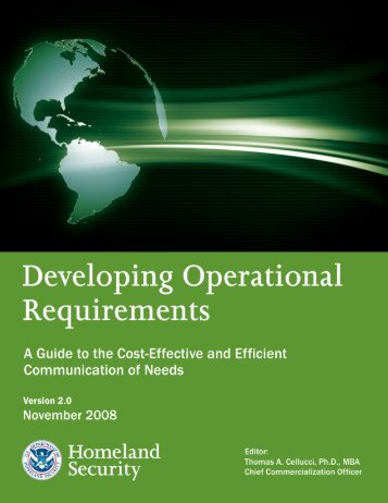 Developing Operational Requirements - U.S. Department of ...