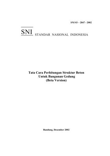 Tata Cara Perhitungan Struktur Beton Untuk Bangunan Gedung ...