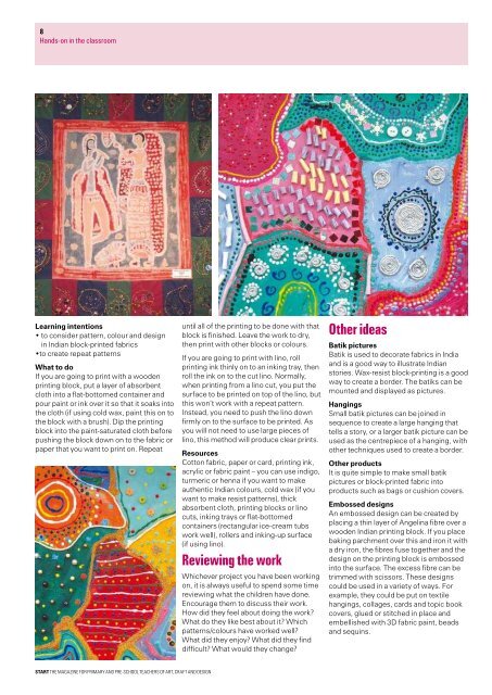 textiles issue - The National Society for Education in Art and Design