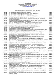 Eisenbahngeschichte (Allgemein -DRG -DR –DB) - EMH Bude