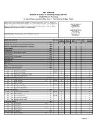 Park University Bachelor of Science in Social Psychology - GoArmyEd