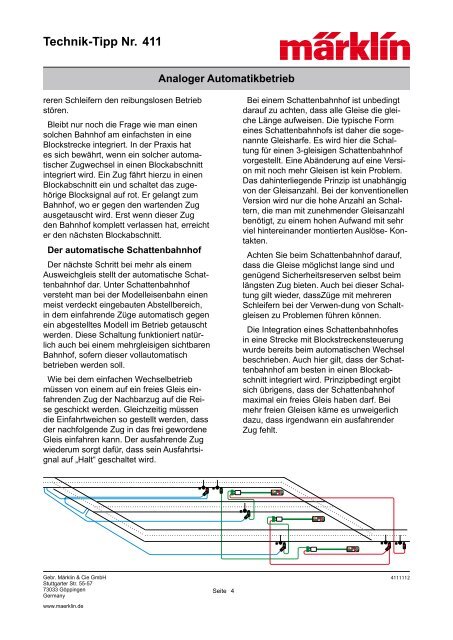 Technik-Tipp Nr. 411 - Märklin