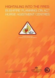 BusHFire planning on aCt Horse agistment Centres - Zone 16