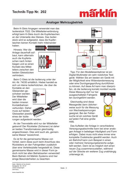 Technik-Tipp Nr. 202 - Märklin