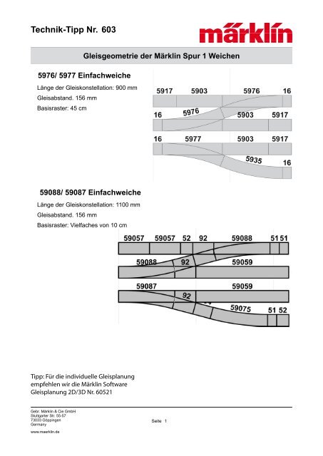 Technik-Tipp Nr. 603 - Märklin