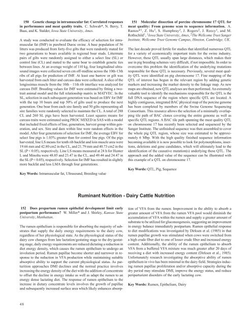 2006 Abstracts - American Society of Animal Science