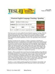 TESL-EJ 10.4 -- Practical English Language Teaching: Speaking