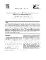 Naphthalene hydrogenation over Pt/TiO2âZrO2 and the behavior of ...