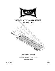 landoll model 317c-318-319 parts listing - Eastern Wrecker Sales Inc