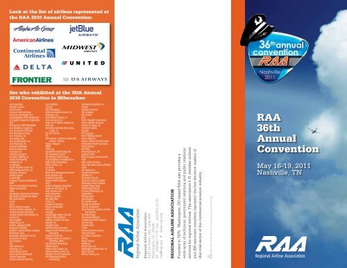 Brochure 1 - Regional Airline Association