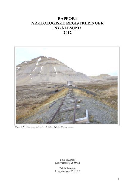 Rapport Ny-Ãlesund 2012 - Sysselmannen