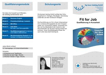 Fit for Job - ttg team training GmbH