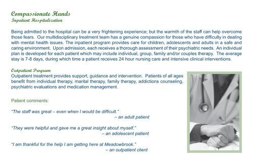 Helping Hands - Brook Lane Health Services