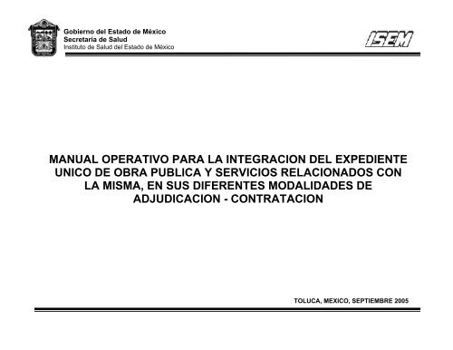 manual operativo para la integracion del expediente unico de obra ...