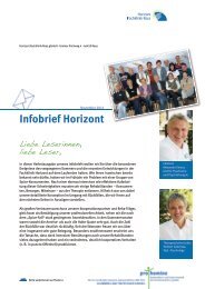 Infobrief Horizont - Horizont Fachklinik Rees