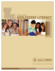 Louisiana's Adolescent Literacy Plan - North Dakota Department of ...