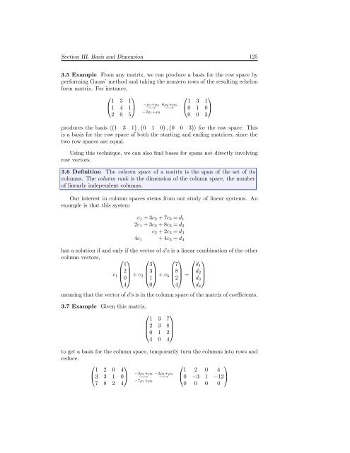 Linear Algebra