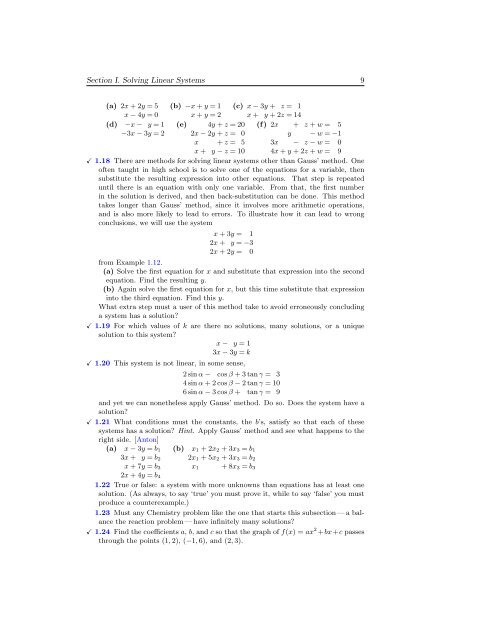 Linear Algebra