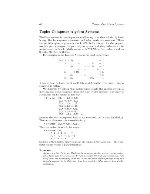 Linear Algebra