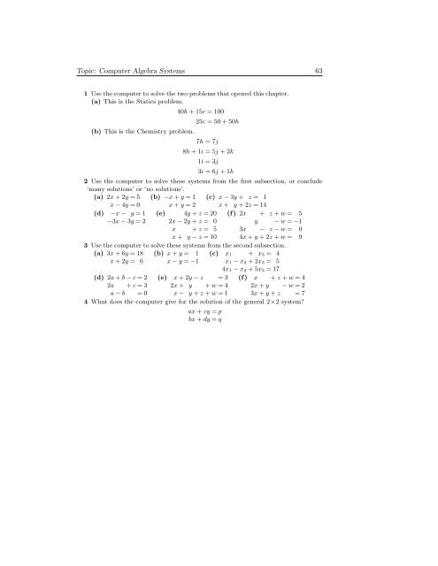 Linear Algebra