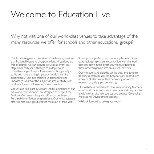 Education Live (pdf) - National Museums Liverpool