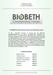 NEWSLETTER Ausgabe Mai 2011 - Biobeth