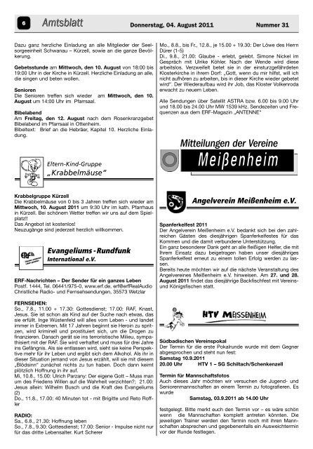 Amtsblatt - Meissenheim