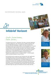 Infobrief Horizont - Horizont Fachklinik Rees