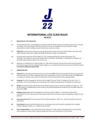 international j/22 class rules - J/22 International Class Association