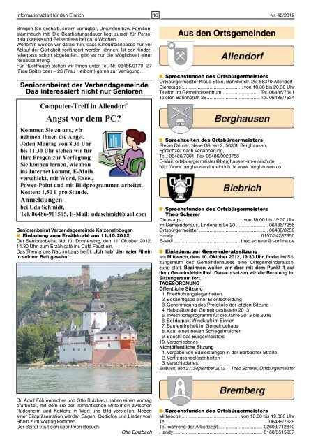 Ausgabe 40 (04.10.12) - Ortsgemeinde Kördorf