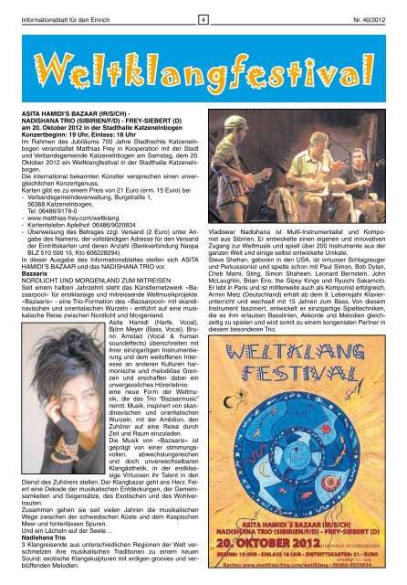Ausgabe 40 (04.10.12) - Ortsgemeinde Kördorf