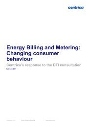 Energy Billing and Metering: Changing consumer behaviour - Centrica