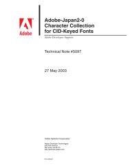 Adobe-Japan2-0 Character Collection for CID ... - Adobe Partners