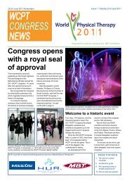 WCPT Congress neWs - World Confederation for Physical Therapy