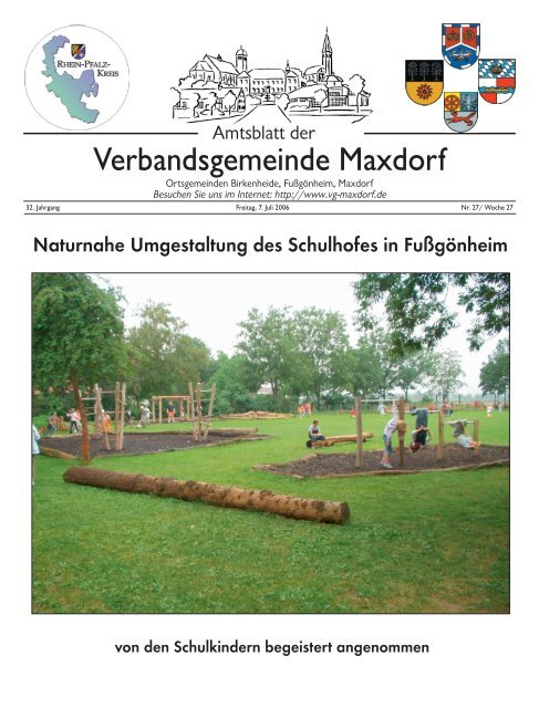 Amtlicher Teil - Verbandsgemeinde Maxdorf