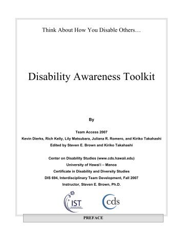 Disability Awareness Toolkit - Students with Disabilities as Diverse ...